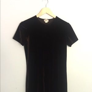 J Crew Chocolate Brown Velvet Party Dress Size S